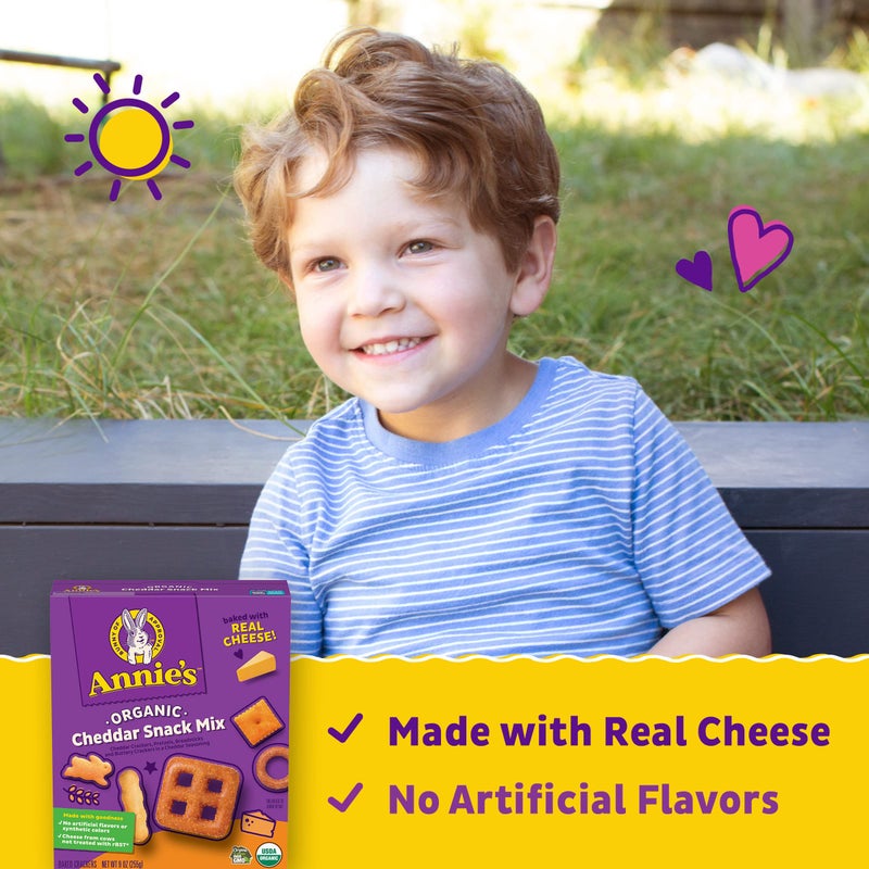 Annie's Cheddar Snack Mix With Assorted Crackers and Pretzels, Made with Real Cheese, 9 oz - Image 3